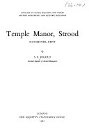 Rigold, S. E. Temple Manor, Rochester, Kent /