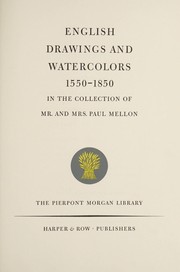 Baskett, John. English drawings and watercolors, 1550-1850,