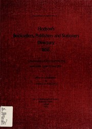  Hodson's booksellers, publishers and stationers directory 1855;