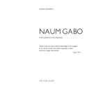 Gabo, Naum, 1890-1977. Naum Gabo :