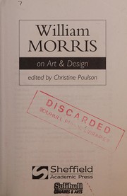 Morris, William, 1834-1896. William Morris on art & design /