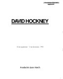 Hockney, David. David Hockney :